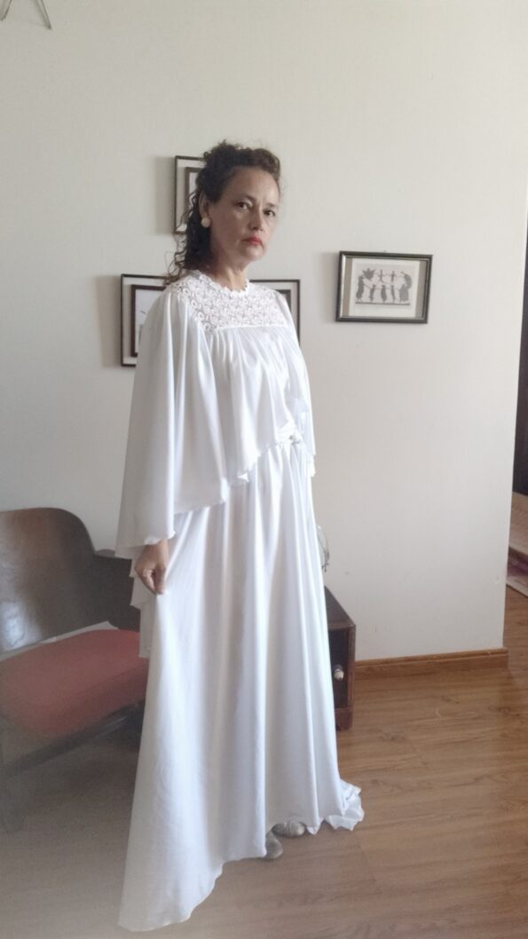 vestido vintage renda guipir;