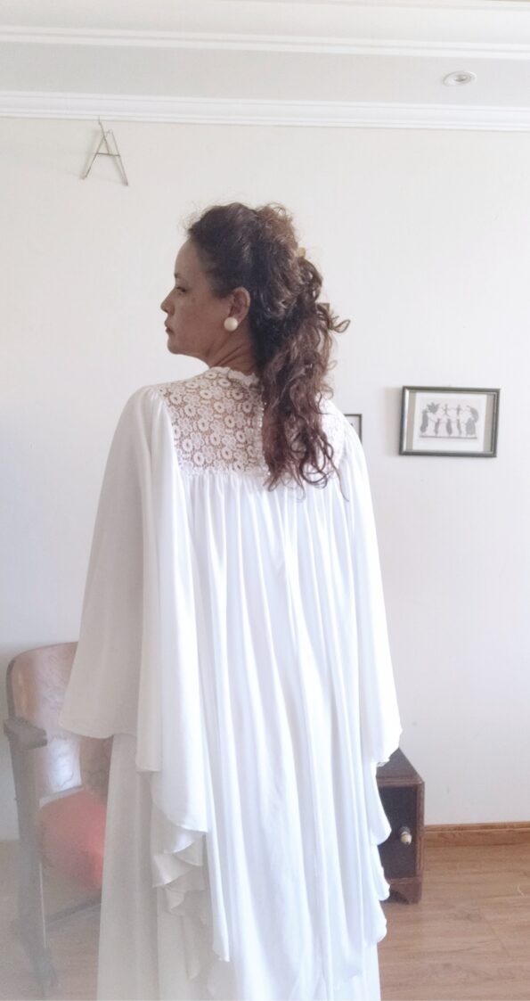 vestido vintage renda guipir b