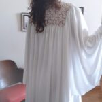 vestido vintage renda guipir,