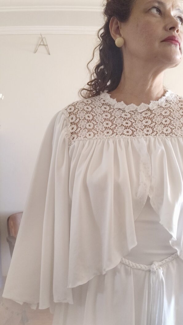 vestido vintage renda guipir.