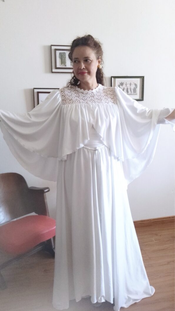 vestido vintage renda guipir;..