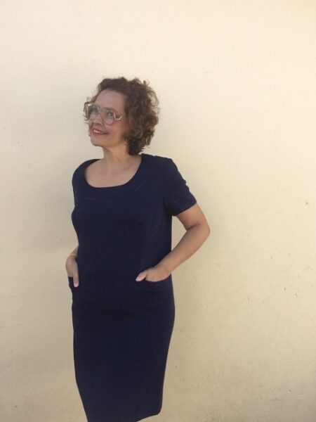 vestido anos 50, vestido vintage, vintage anos 50, 1950, vestido azul marinho