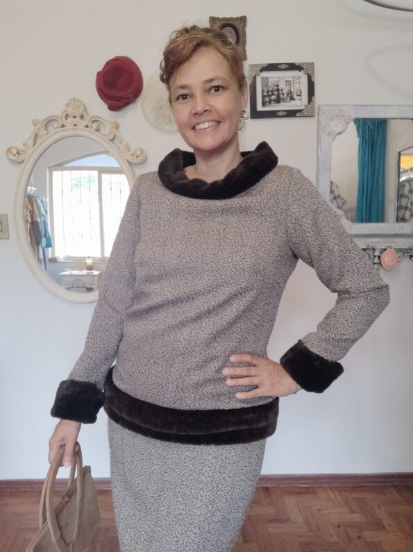 conjunto vintage anos 60 a