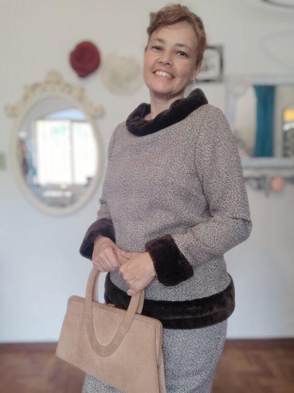 conjunto vintage anos 60 e