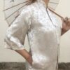Quimono vintage, com bordados, chinês, vintage, brechó vintage, brechó online, bordados manuais, jardim japonês, kimono vintage, vintage orient, vintage china, B, estampa devorê, Z