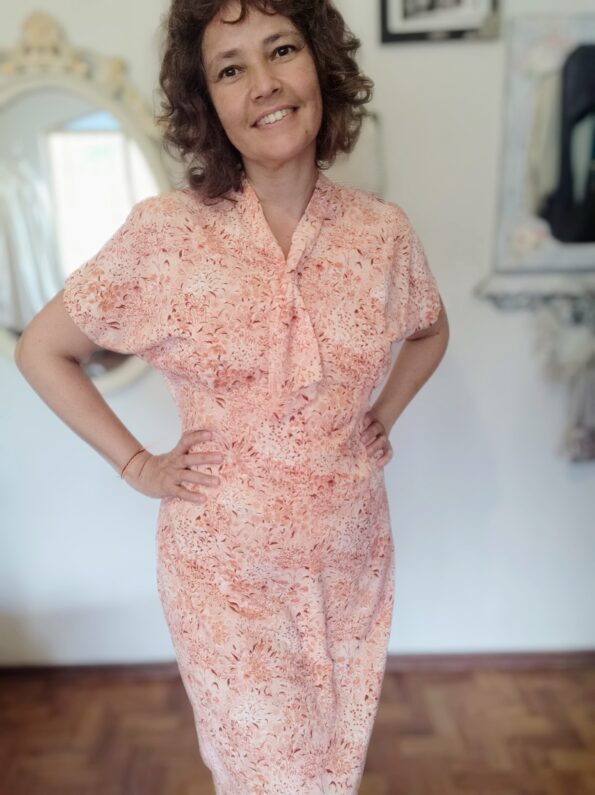 vestido vintage anos 70 de costureira.