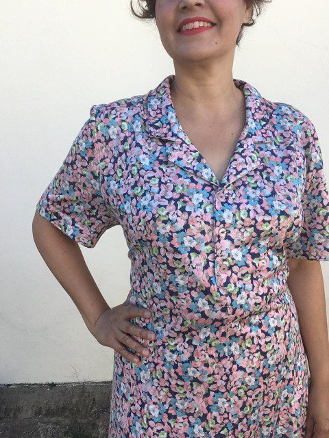 vestido vintage, vestido vintage estampado, vestido vintage acinturado, vestido vintage em algodão, sustentabilidade, brechó, brechó online, brechó vintage, marca burda,03