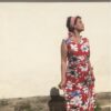 conjunto saia e blusa retrô, conjunto florido, saia, blusa, retrô, Tamanho G,