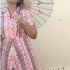 vestido vintage rosa neon, vestido vintage de costureira, vestido vintage anos 60, 1960`s, vestido vintage, boutique vintage