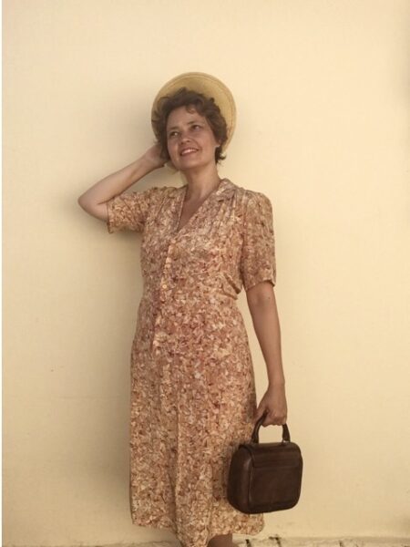 vestido vintage, vestido vintage cetim, vintage boutique, vintage