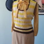 colete vintage de crochê anos 70