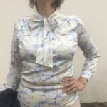 blusa vintage anos 70, blusa vintage, blusa anos 70, blusa com laço, B