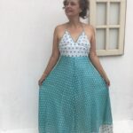 vestido vintage azul turquesa, vestido vintage anos 60, vestido vintage frente única