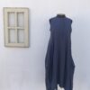 vestido vintage linho, vestido assimétrico, vestido shangai, vestido de linho