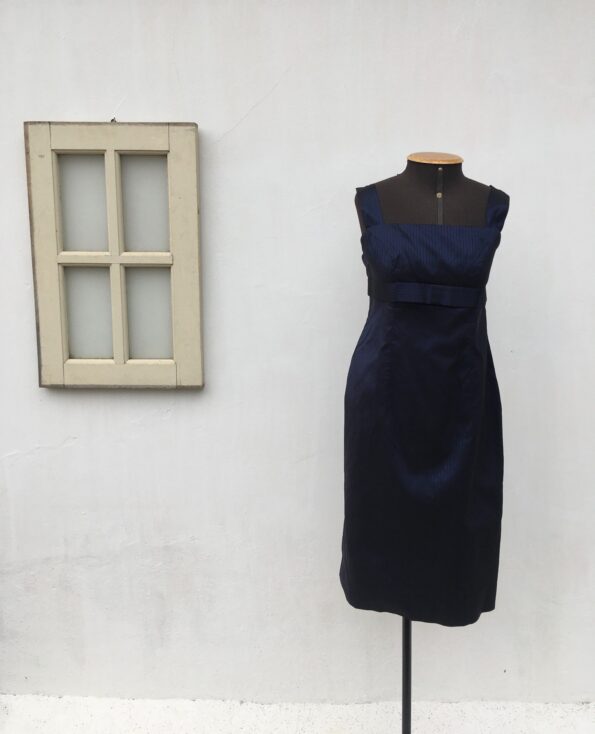 vestido vintage anos 60 azul marinho …