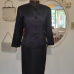 vestido vintage anos 60 azul marinho ………..