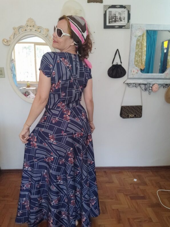 vestido vintage anos 70 longo, (1)