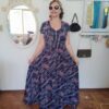 vestido longo vintage anos 70