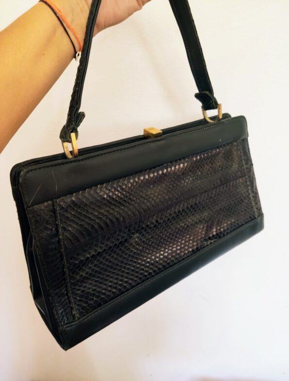 bolsa vintage anos 50 croco 4