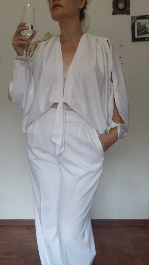 blusa vintage anos 70 branca 2
