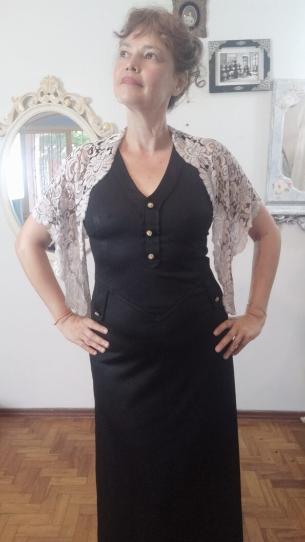 vestido preto vintage italiano 3
