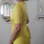 vestido vintage anos 70 amarelo;.,