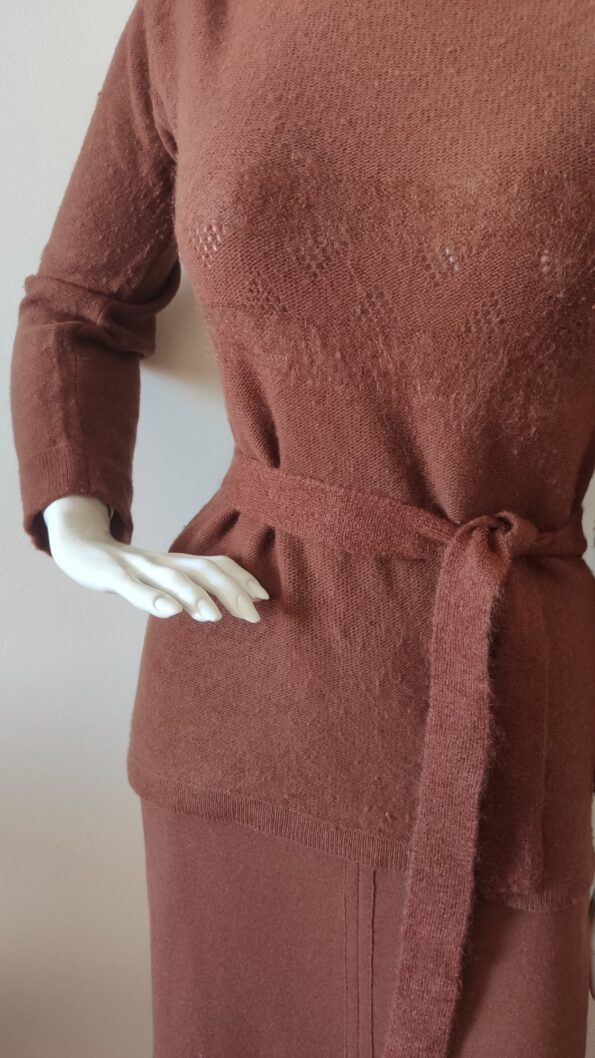 conjunto vintage em lã anos 70 c