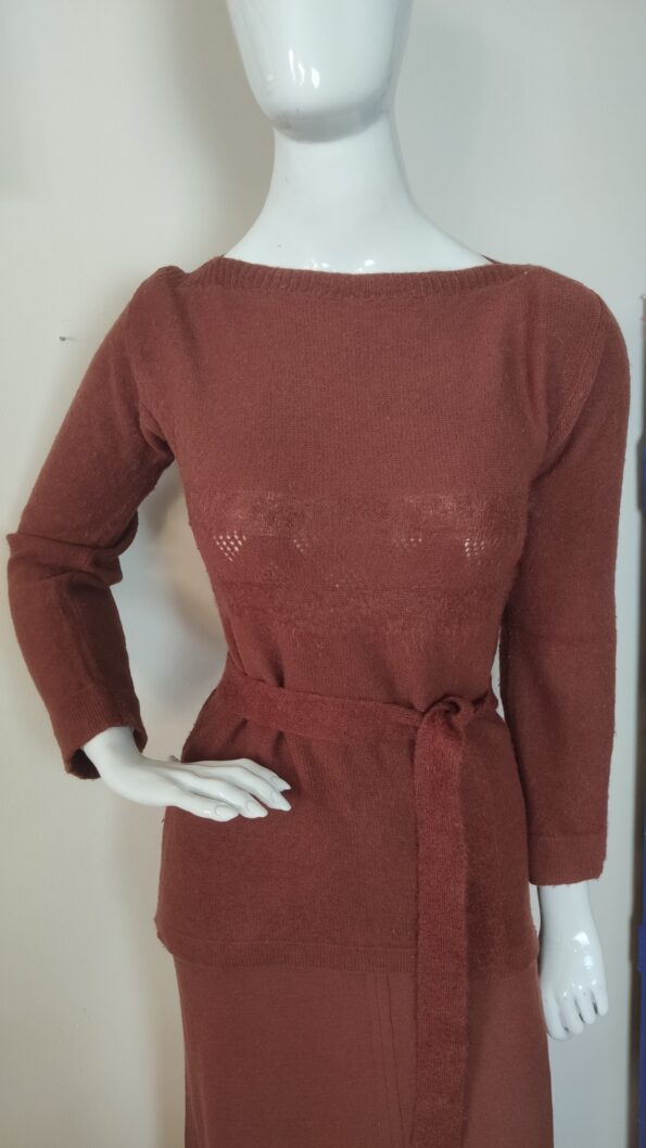 conjunto vintage em lã anos 70.