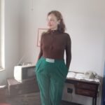 calça verde anos 70