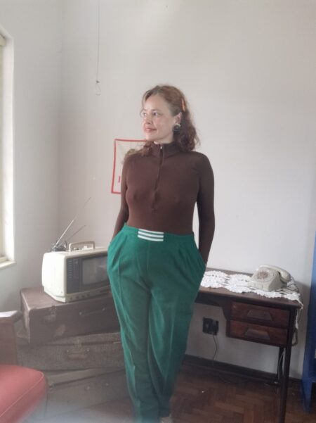 calça verde anos 70