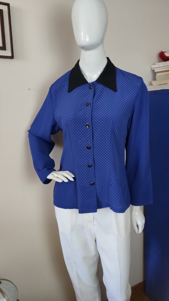 camisa vintage bolinhas