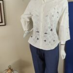 camisa vintage bordada a