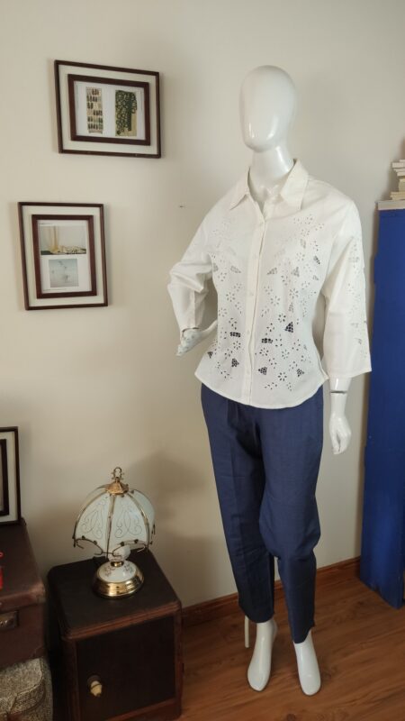 camisa vintage bordada a