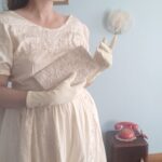 vestido em seda anos 50 b