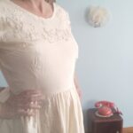 vestido em seda anos 50 b