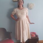 vestido em seda anos 50 b