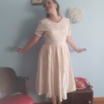 vestido em seda anos 50 b
