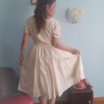 vestido em seda anos 50 b