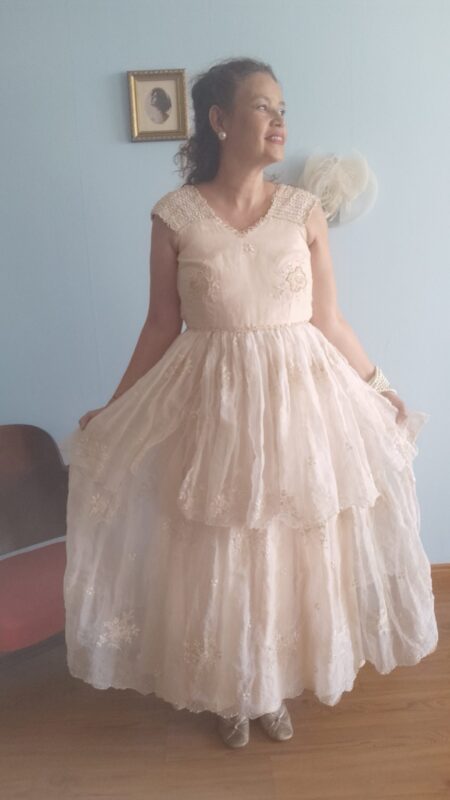 vestido vintage bordado