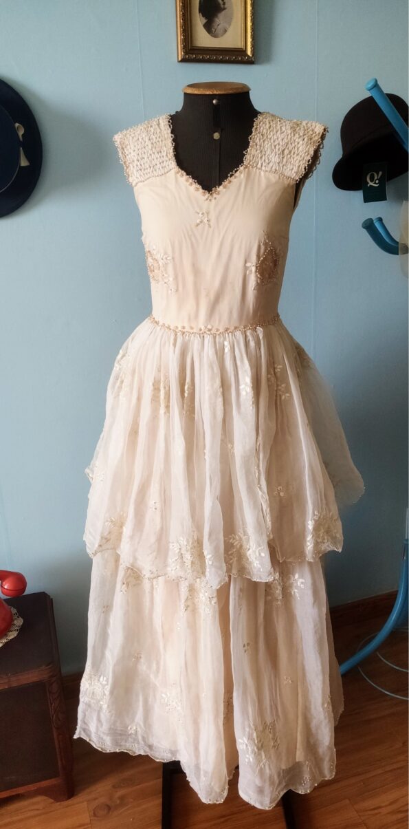 vestido vintage bordado..