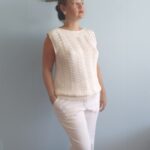 blusa vintage em tricô d