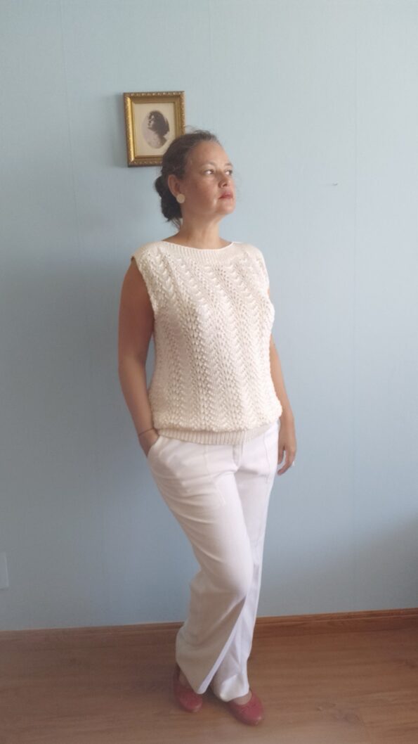 blusa vintage em tricô b