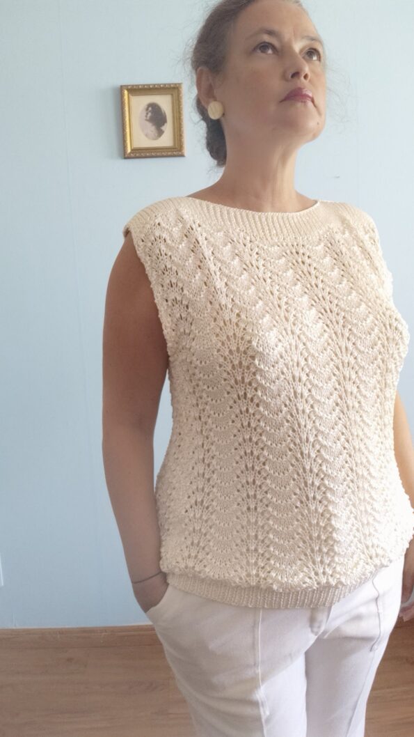 blusa vintage em tricô c