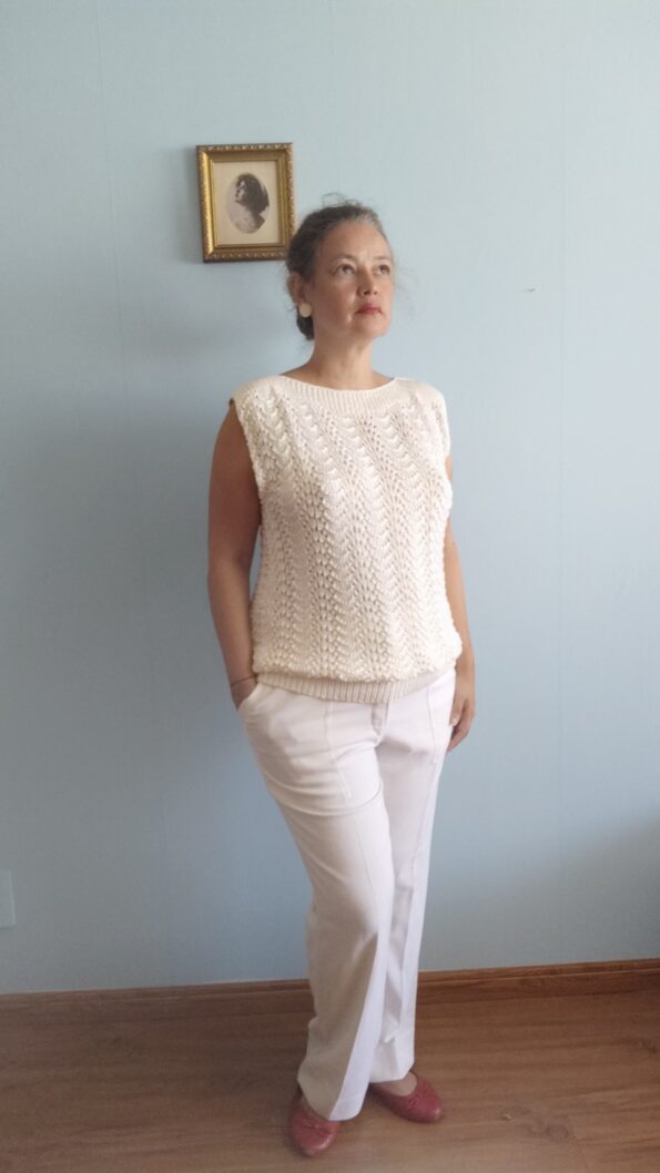 blusa vintage em tricô d