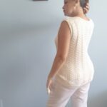 blusa vintage em tricô d