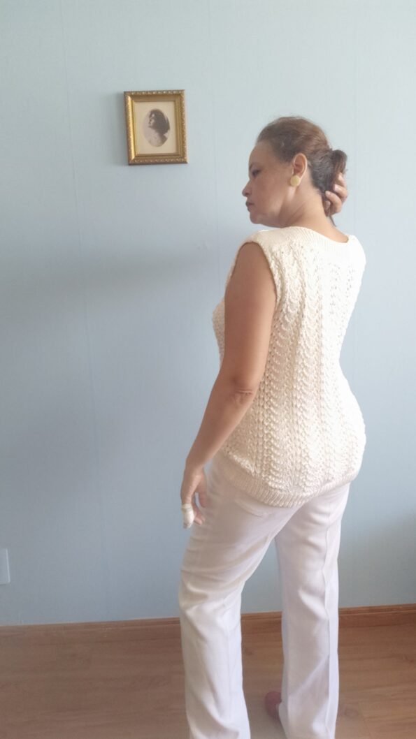 blusa vintage em tricô e