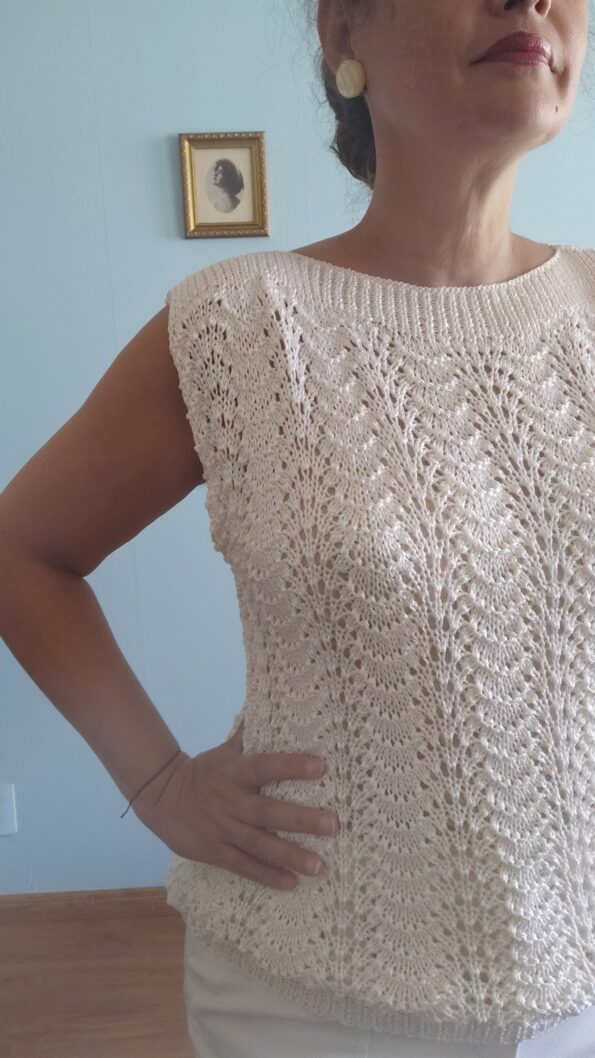 blusa vintage em tricô f