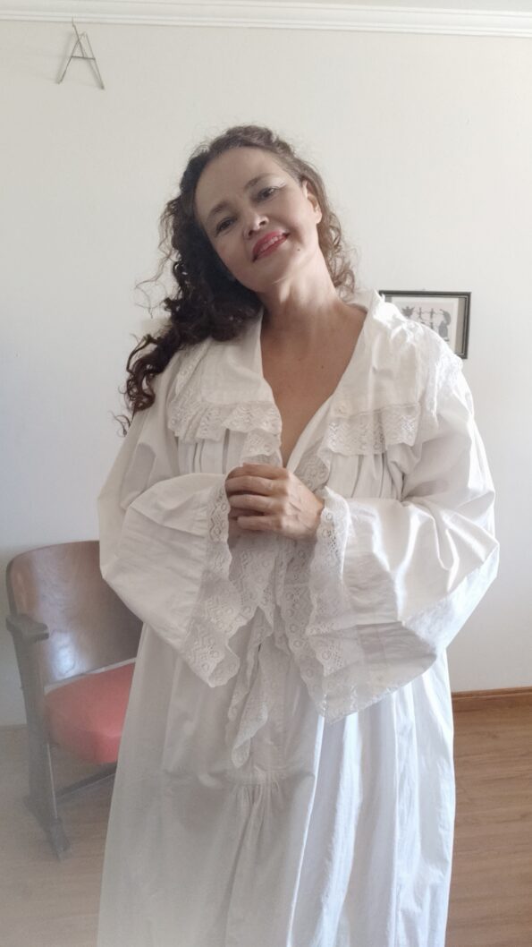 camisola vintage em algodão;.