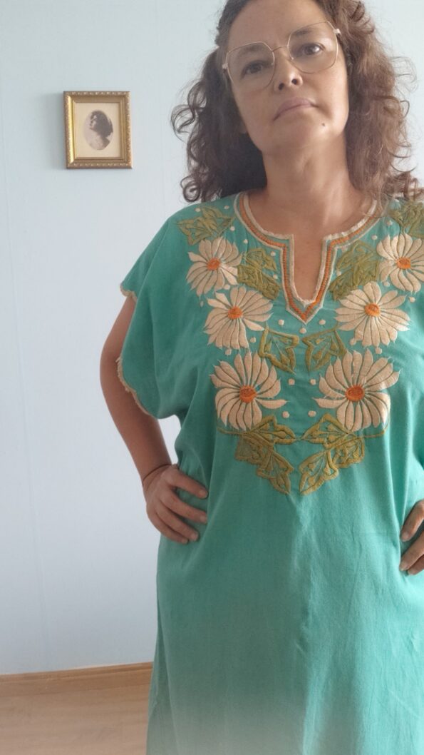 kaftan bordado vintage