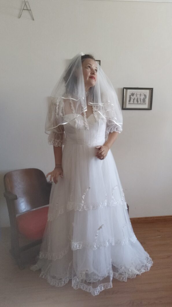 vestido vintage de noiva anos 1980